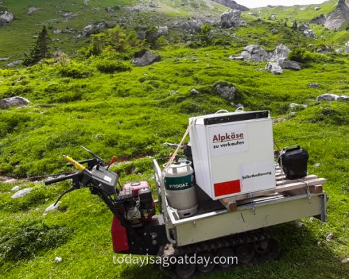 Cheese vending station on Mount Pilatus