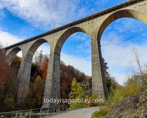 Hiking in St. Gallen, view of the SBB Sitter viadukt