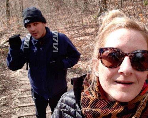 top hiking trails in Solothurn, 1000er Stägli, couple selfie exhausted look