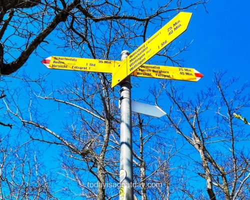 Great hikes in Aargau, Lägern trail, the second warning sign