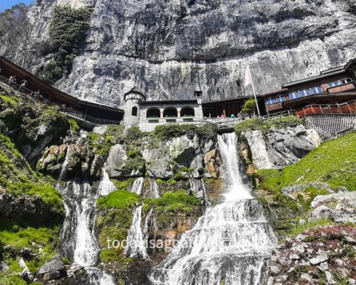 Hiking along the Jacob`s trail , beaitiful St. Beatus caves and their waterfalls