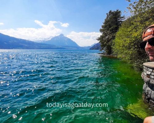 Pictnic spot at green lake Thun