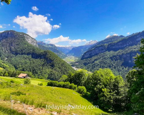 Hike in Central Switzerland, Muotal valley views