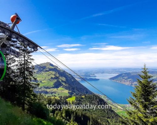 Rigi Hiking Trails, cable car at Rigi Scheidegg