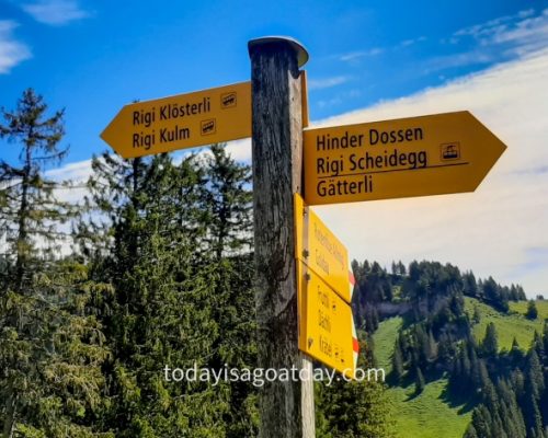 Rigi Hiking Trails, signage