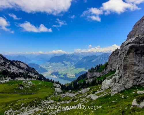 Hiking on Mount Pilatus, greatvalley views